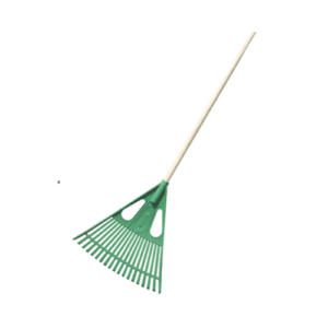 MTS Plastic Lawn Rake With Wooden Handle | MTS8482