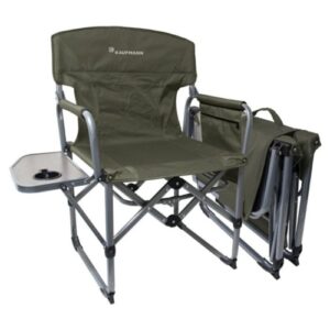 Kaufmann - Khaki Compact Directors Chair - Side Table with Cup Holder | V0402041