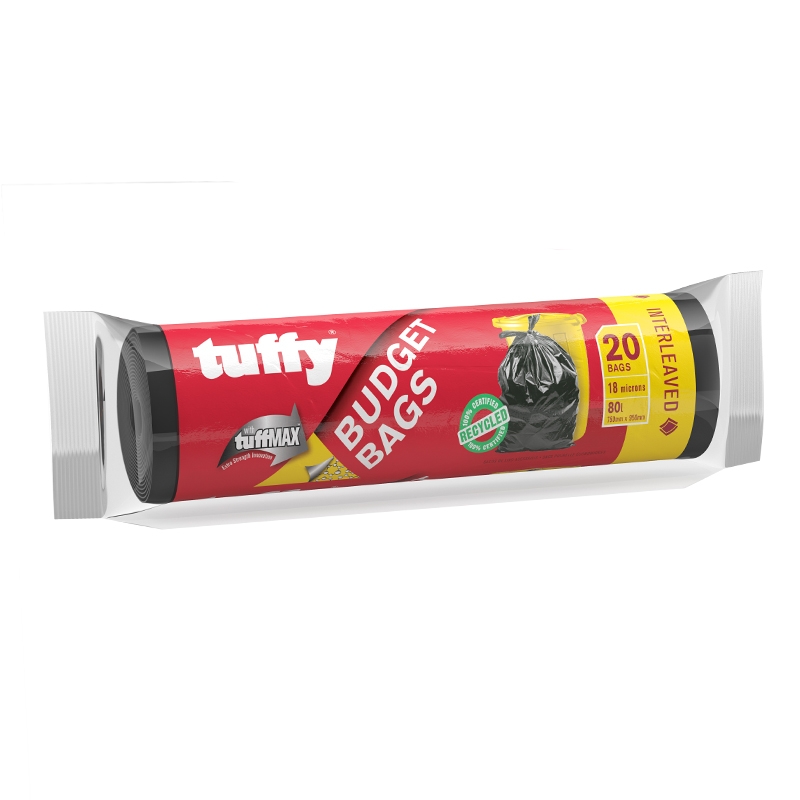 Tuffy Budget Black 18 Micron Refuse Bags 20 P/Roll