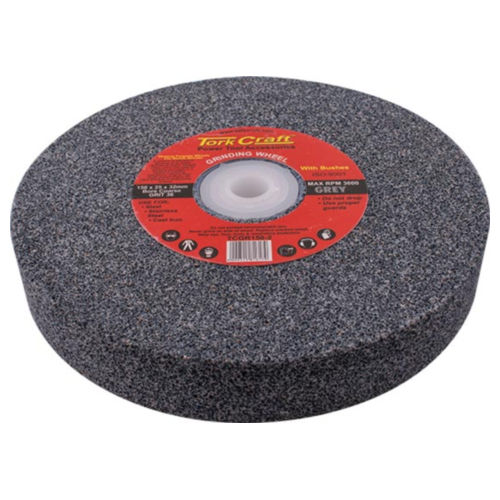 Grinding wheel 150x25x32mm bore coarse 36gr w/bushes for bench grinder