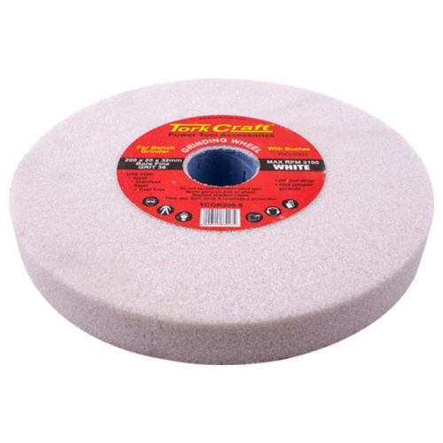 Grinding wheel 200x25x32mm white coarse 36gr w/bushes for bench grin