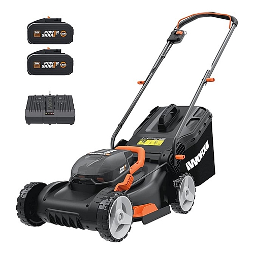 Worx 40V Cordless Lawn Mower 40cm 4.0Ah Kit WG743E Tools4Garden