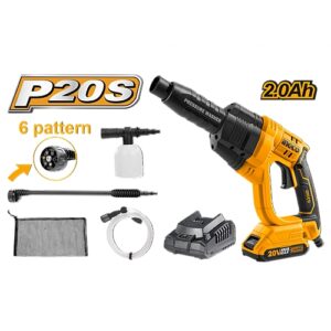Ingco - 20V Cordless Pressure Washer + 2.0Ah Battery & Charger | CPWLI20082