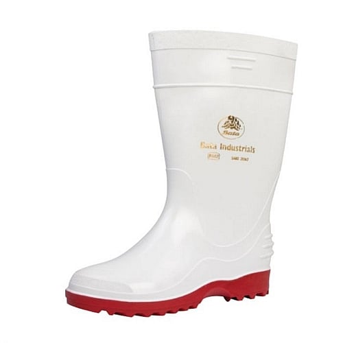 Bata Ladies Gumboots, Elegant, White & Red, Size 4 | B592152704