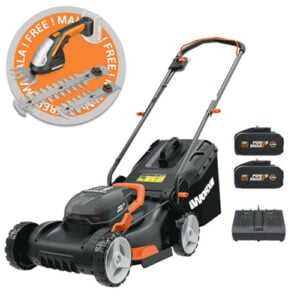 Worx 40V Cordless Lawn Mower 40cm 4.0Ah Kit + FREE 20V Cordless ZEN 3-In-1 Trimmer (Tool Only)